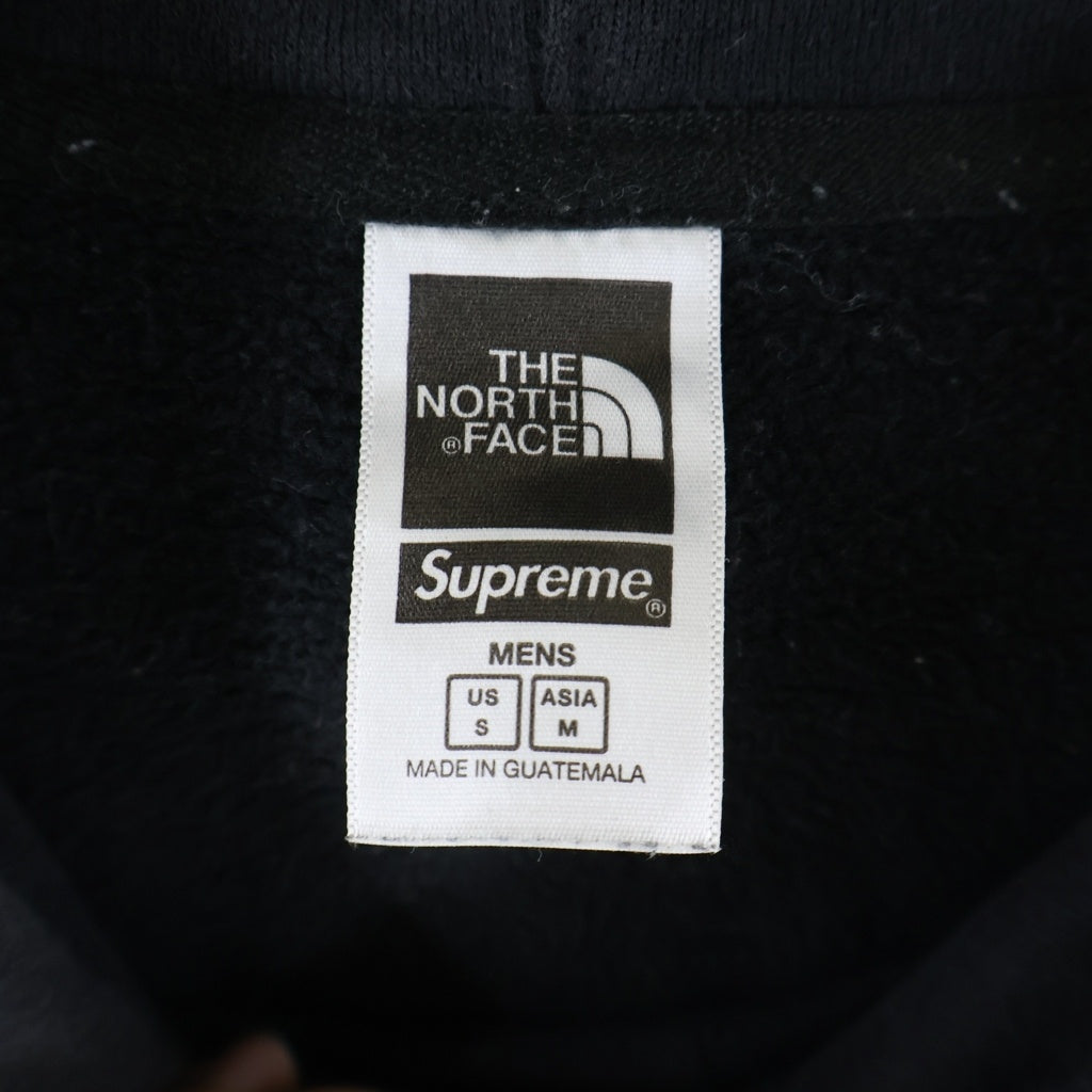 SUPREME(シュプリーム) 22SS ×THE NORTH FACE Bandana Hooded SweatShirt ×ノースフェイス バンダナフーディースウェットプルオーバーパーカー ブラック/ライトブルー NT022081