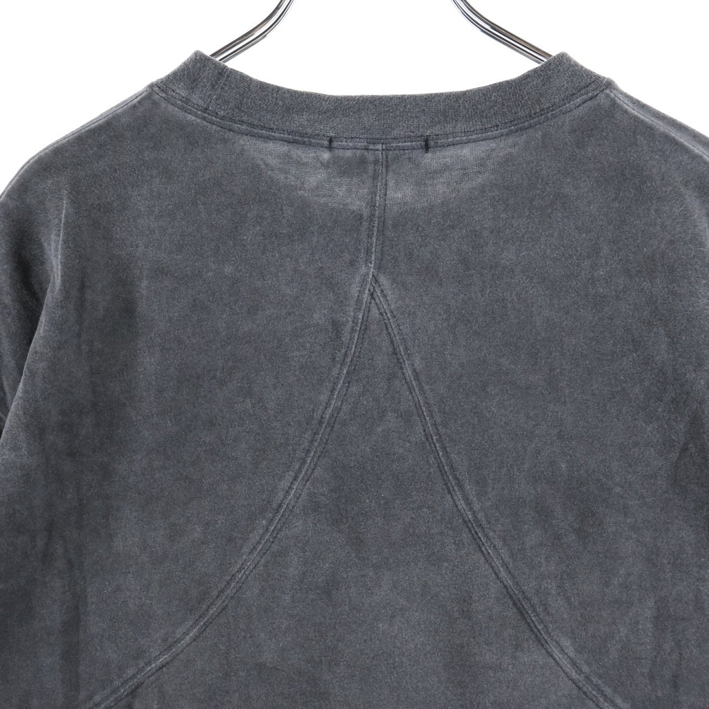 THUG CLUB(サグクラブ) 24SS TC BASIC T-SHIRT フェード加工 フロントロゴクルーネック半袖Tシャツカットソー グレー TC24TS0507