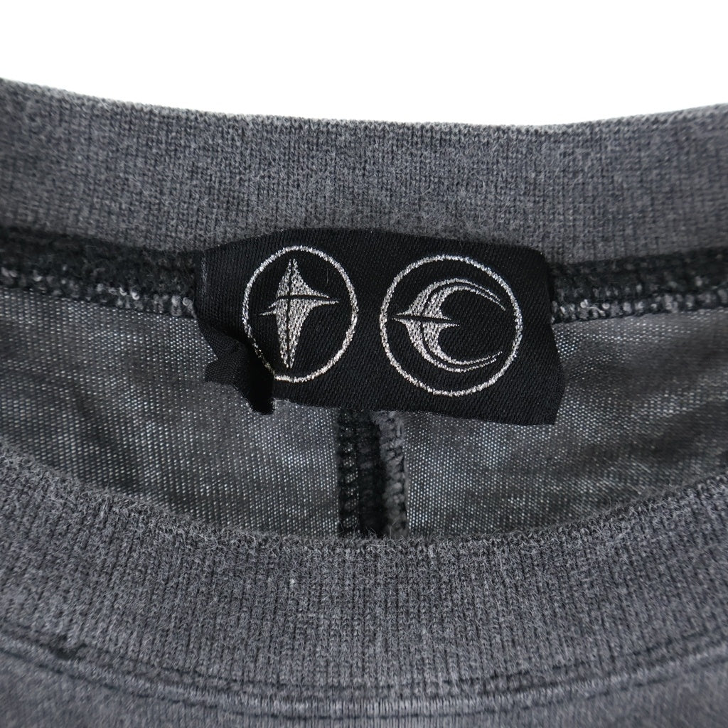 THUG CLUB(サグクラブ) 24SS TC BASIC T-SHIRT フェード加工 フロントロゴクルーネック半袖Tシャツカットソー グレー TC24TS0507