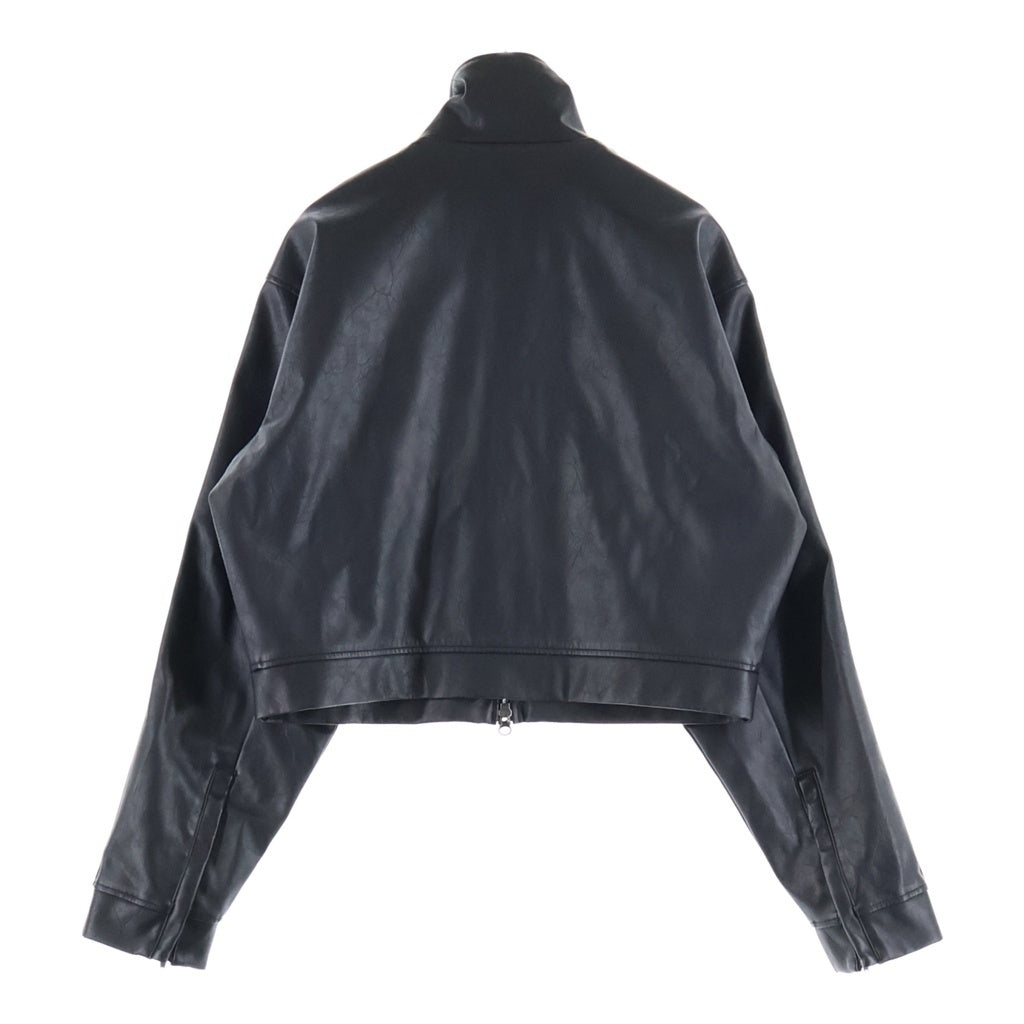 adidas(アディダス) W PLEATHER TT ファイヤーバード フェイクレザー プレザー ジャケット ブラック レディース JW7291