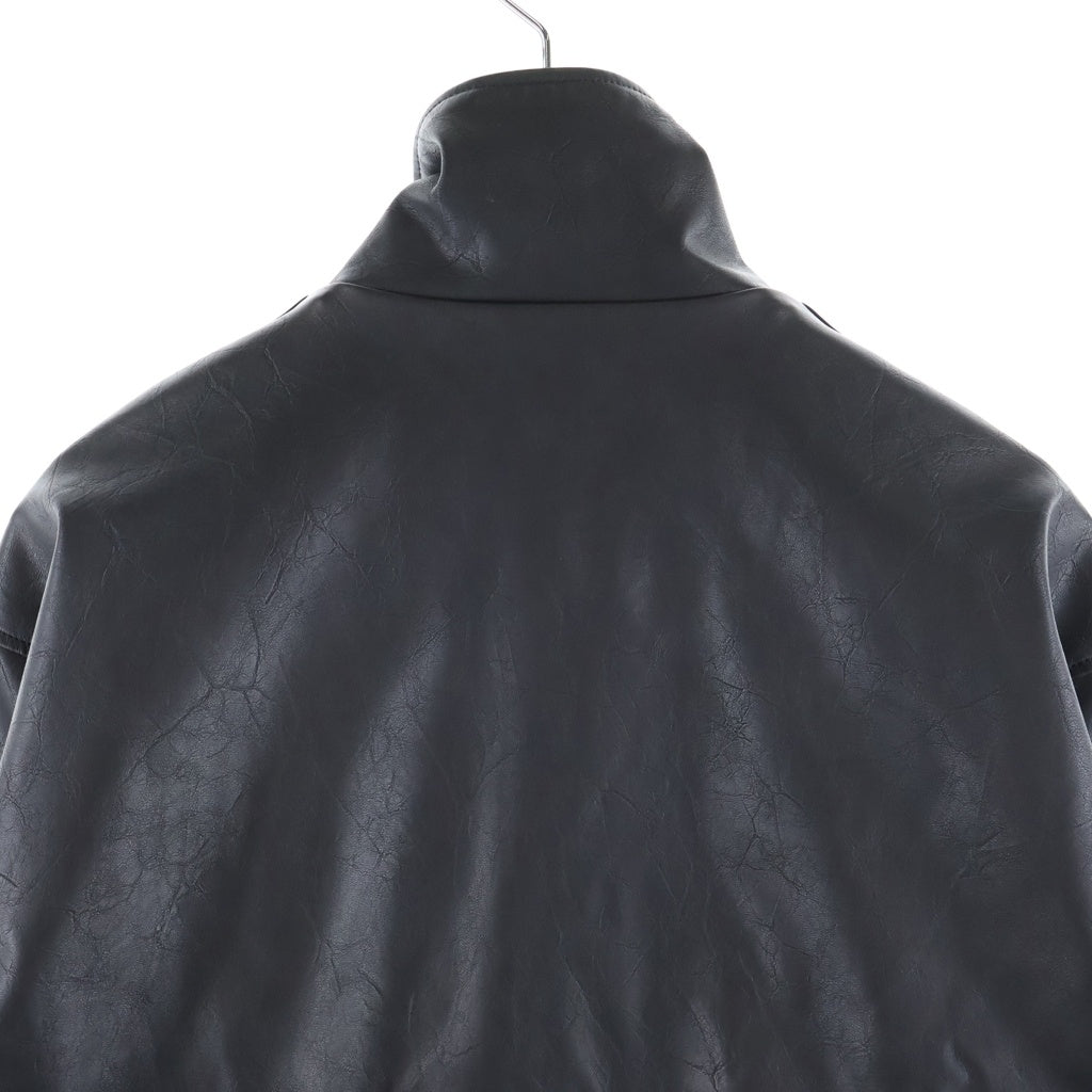 adidas(アディダス) W PLEATHER TT ファイヤーバード フェイクレザー プレザー ジャケット ブラック レディース JW7291