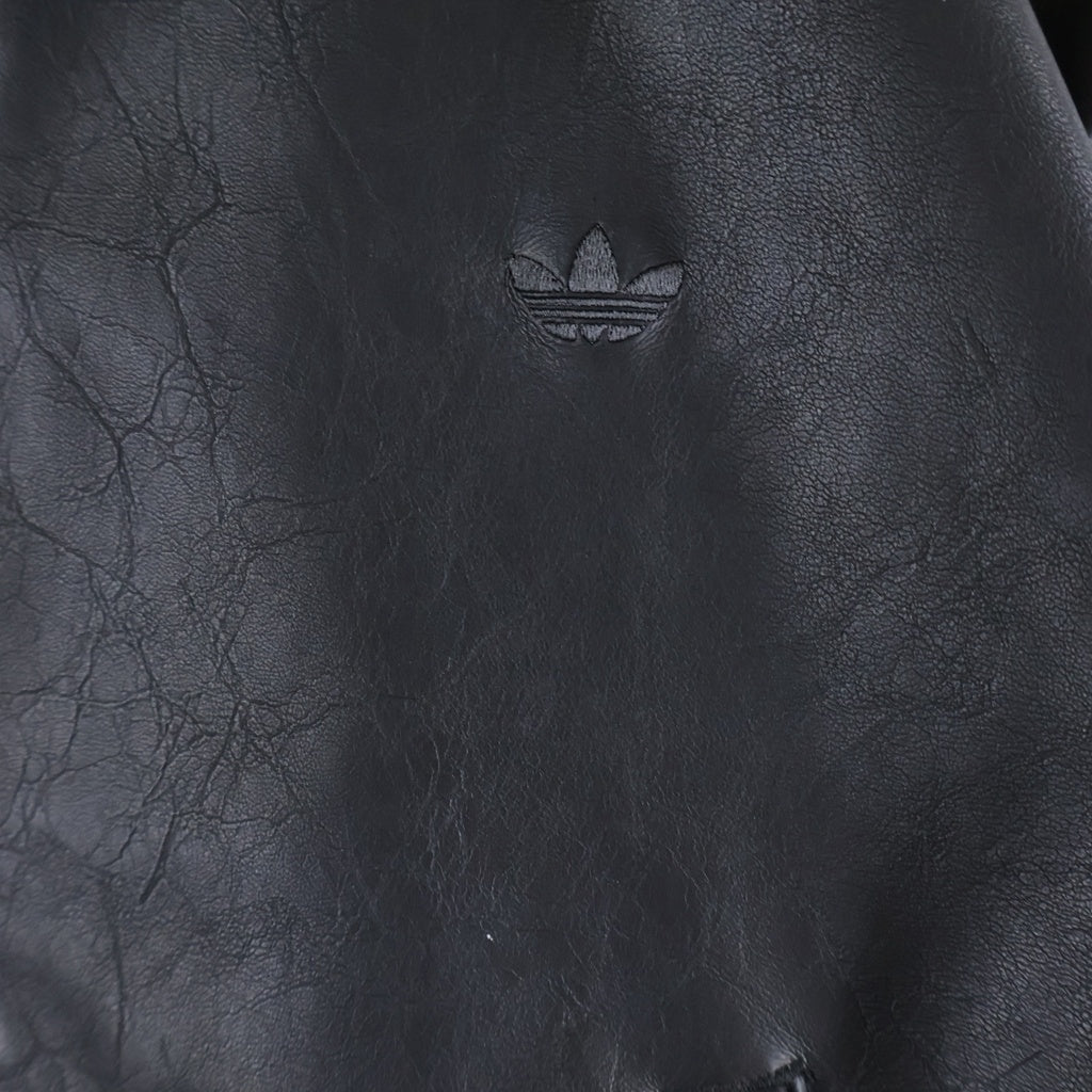adidas(アディダス) W PLEATHER TT ファイヤーバード フェイクレザー プレザー ジャケット ブラック レディース JW7291