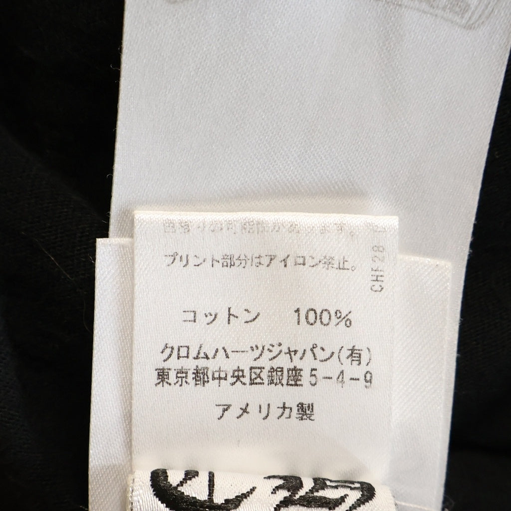CHROME HEARTS(クロムハーツ) NECK LOGO S/S TEE ネックロゴプリント チェストポケット クルーネック半袖Tシャツ カットソー ブラック