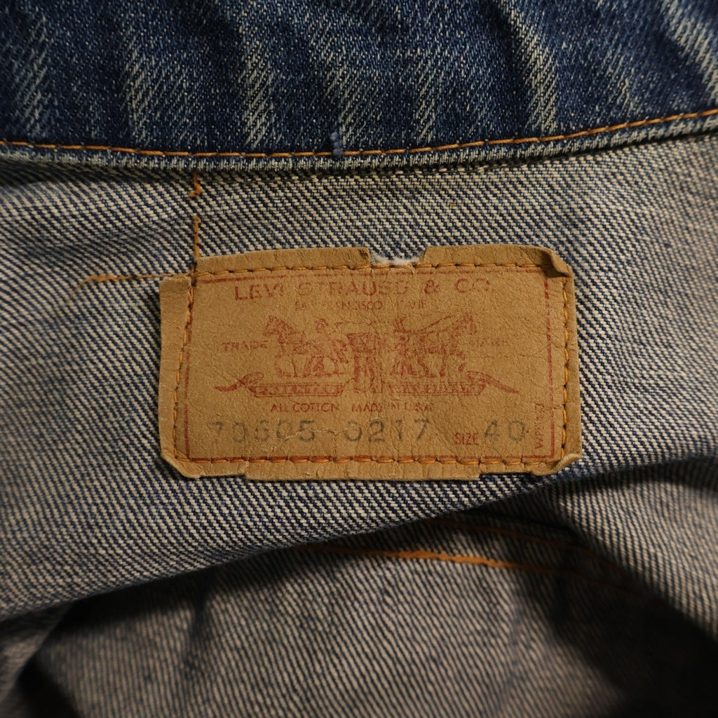 Levi's(リーバイス) 90S VINTAGE Denim Jacket ヴィンテージ USA製 ビッグE デニムジャケット Gジャン インディゴ 70505-0217