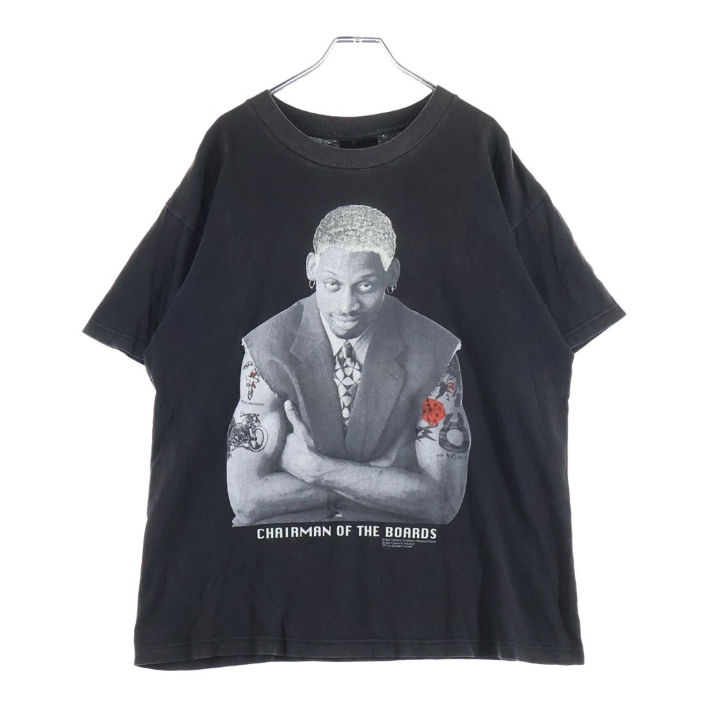 VINTAGE(ヴィンテージ) 90S DENNIS RODMAN NBA CHAIRMAN OF THE BOAEDS T-SHIRT 1996コピーライト ダブルステッチ デニス ロッドマン エヌビーエー チェアマン オブ ザ ボード クルーネック半袖Tシャツ