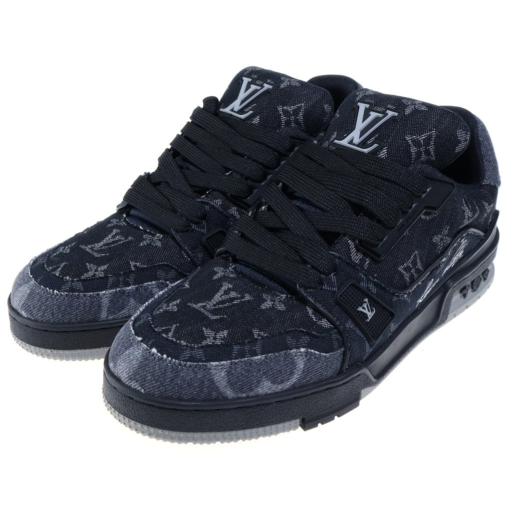 LOUIS VUITTON(ルイヴィトン) 23AW LV トレイナーライン モノグラムデニム ローカットスニーカー ブラック 1AC4ZG