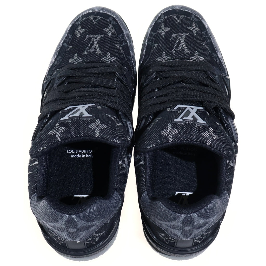 LOUIS VUITTON(ルイヴィトン) 23AW LV トレイナーライン モノグラムデニム ローカットスニーカー ブラック 1AC4ZG