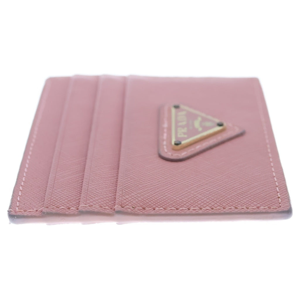 PRADA(プラダ) SAFFIANO TRIANG サフィアーノ トライアングルロゴ レザーカードケース ピンク 1MC025QHH レディース