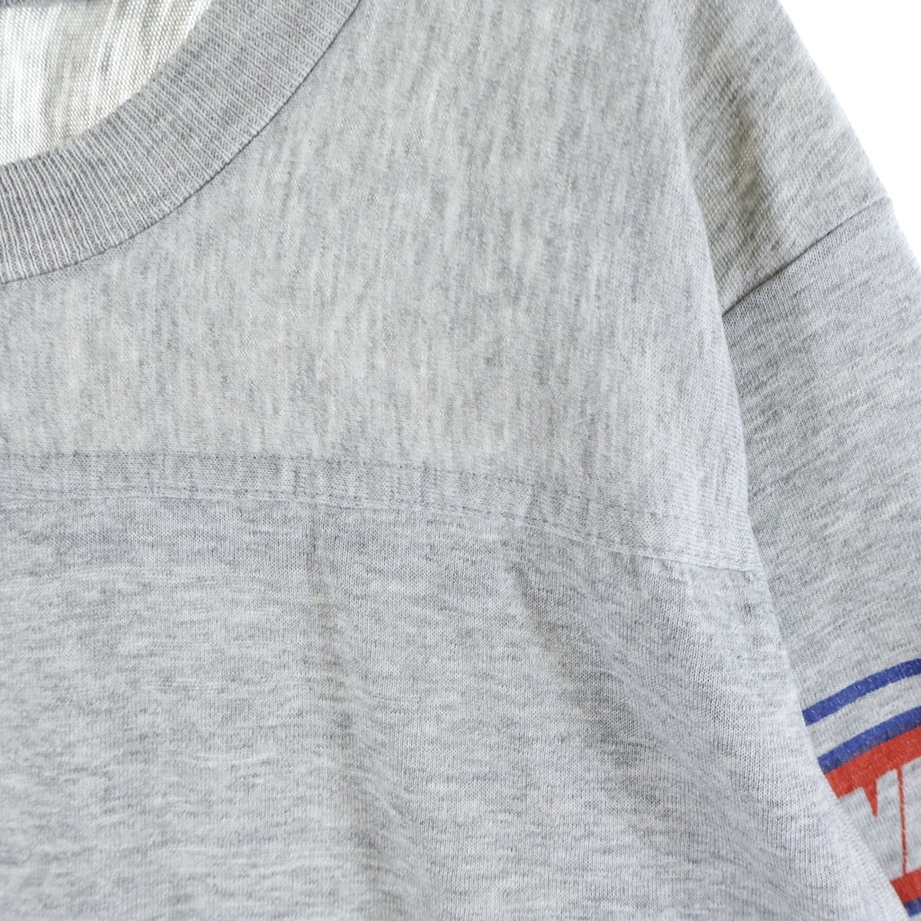 NIKE(ナイキ) 70S オレンジタグ 袖ナイキロゴプリント クルーネック半袖Tシャツカットソー グレー