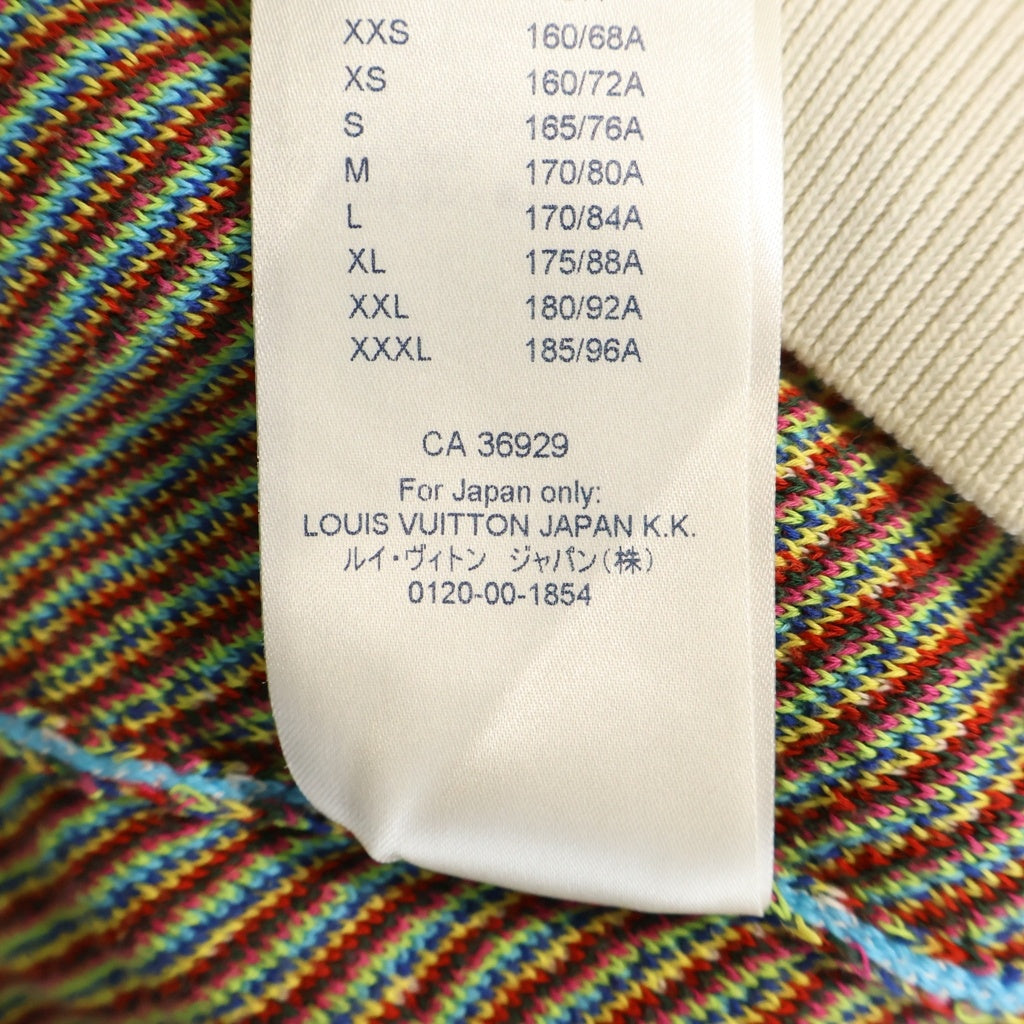 LOUIS VUITTON(ルイヴィトン) 21SS ダミエ ディストーデット ハーフジップニット マルチカラー ブルー RM211 ZLW HKN79W