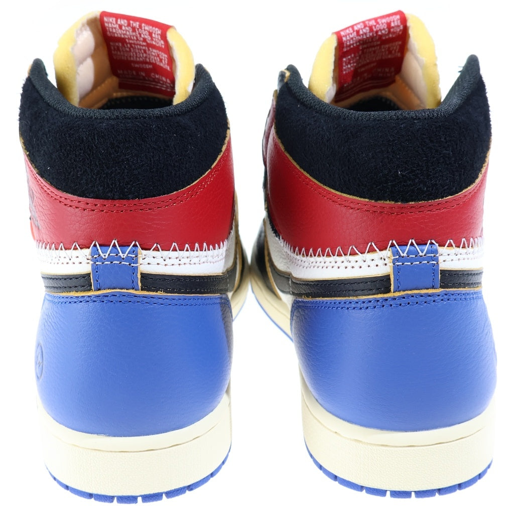 NIKE(ナイキ) ×Fragment Design ×UNION AIR JORDAN 1 HIGH OG IO7847-002 フラグメントデザイン ユニオン エアジョーダン1 ハイカットスニーカー マルチ US10.5/28.5cm