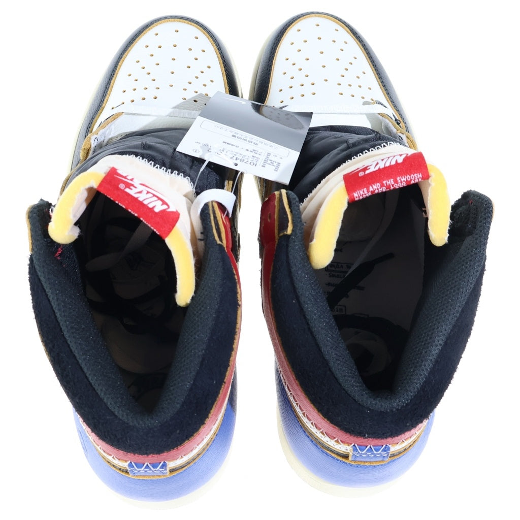 NIKE(ナイキ) ×Fragment Design ×UNION AIR JORDAN 1 HIGH OG IO7847-002 フラグメントデザイン ユニオン エアジョーダン1 ハイカットスニーカー マルチ US10.5/28.5cm
