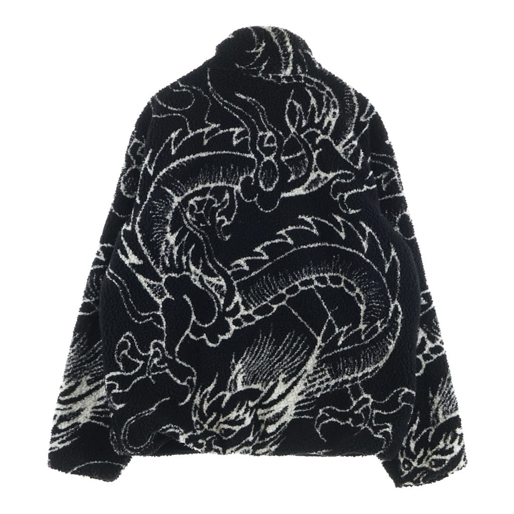 STUSSY(ステューシー) 22AW Dragon Sherpa Jacket ドラゴン リバーシブル フリースジャケット ブラック