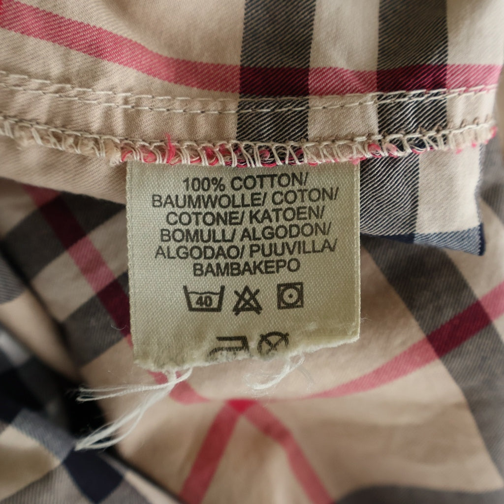 BURBERRY BRIT(バーバリー ブリット) ノバチェック 長袖コットンシャツ ベージュ