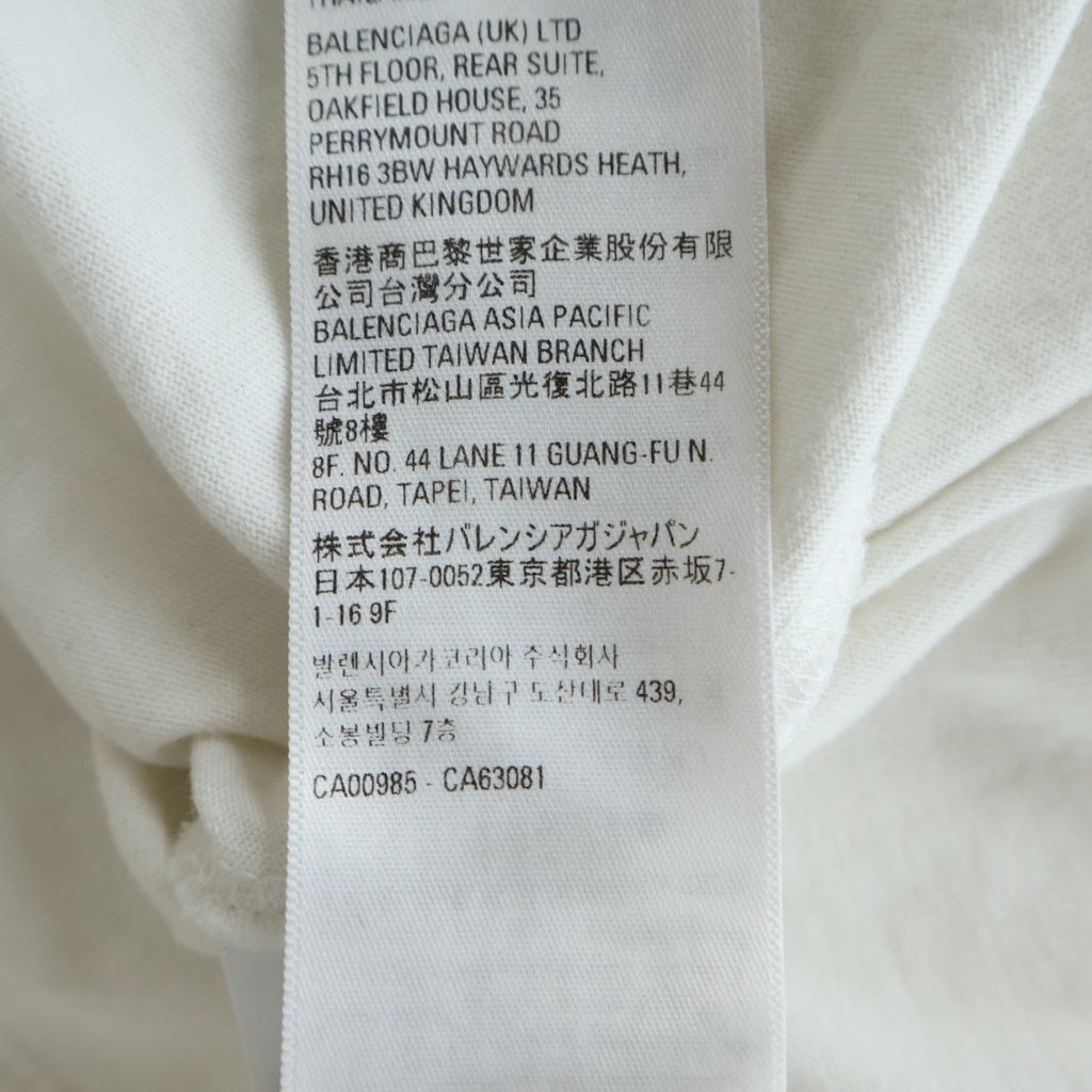 BALENCIAGA(バレンシアガ) 22SS ×WFP LOGO PRINT T-SHIRT フロントロゴプリントクルーネック半袖Tシャツカットソー ホワイト 612966 TMVL2