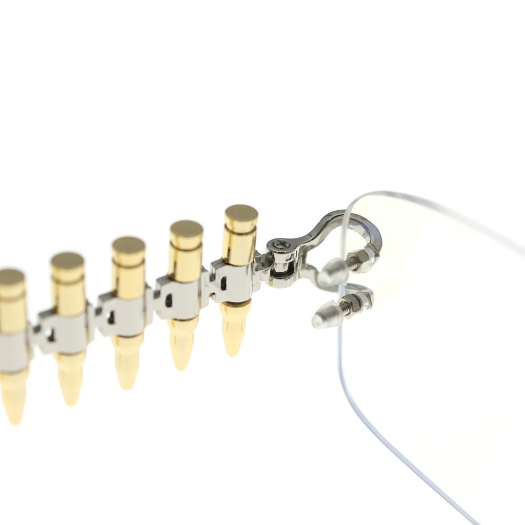 NO BRAND(ノーブランド) FISHINGFORSCALE 【フィッシング フォー スケール】 BULLET FRAMES バレットフレームズ リムレス サングラス アイウェア 眼鏡 ブラック/ゴールド