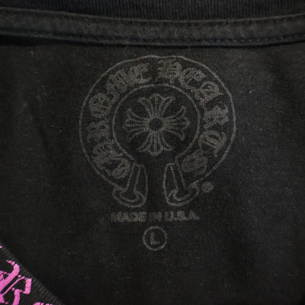 CHROME HEARTS(クロムハーツ) Neck Logo ネックロゴ クルーネック半袖Tシャツカットソー ブラック