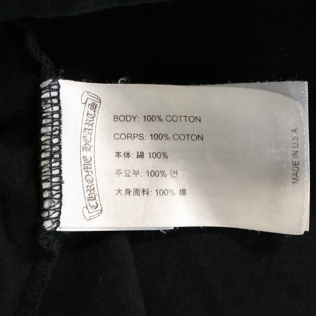 CHROME HEARTS(クロムハーツ) Neck Logo ネックロゴ クルーネック半袖Tシャツカットソー ブラック