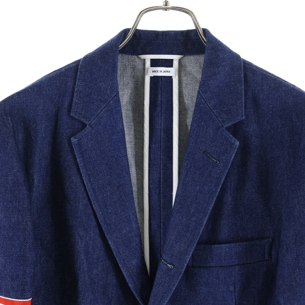 THOM BROWNE(トムブラウン) 21SS クラシック アンコンストラクテッド コットンジャケット インディゴ MJU527A-03028415