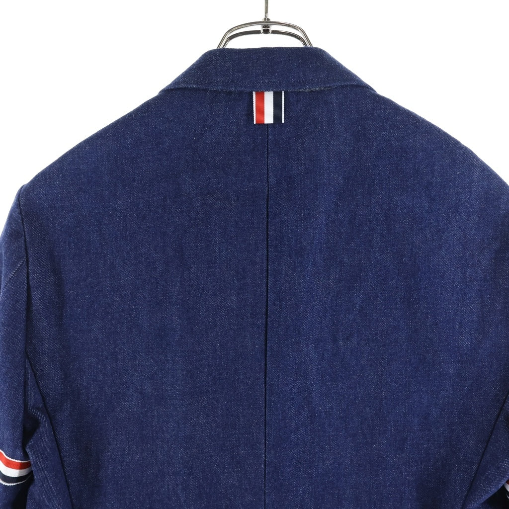 THOM BROWNE(トムブラウン) 21SS クラシック アンコンストラクテッド コットンジャケット インディゴ MJU527A-03028415