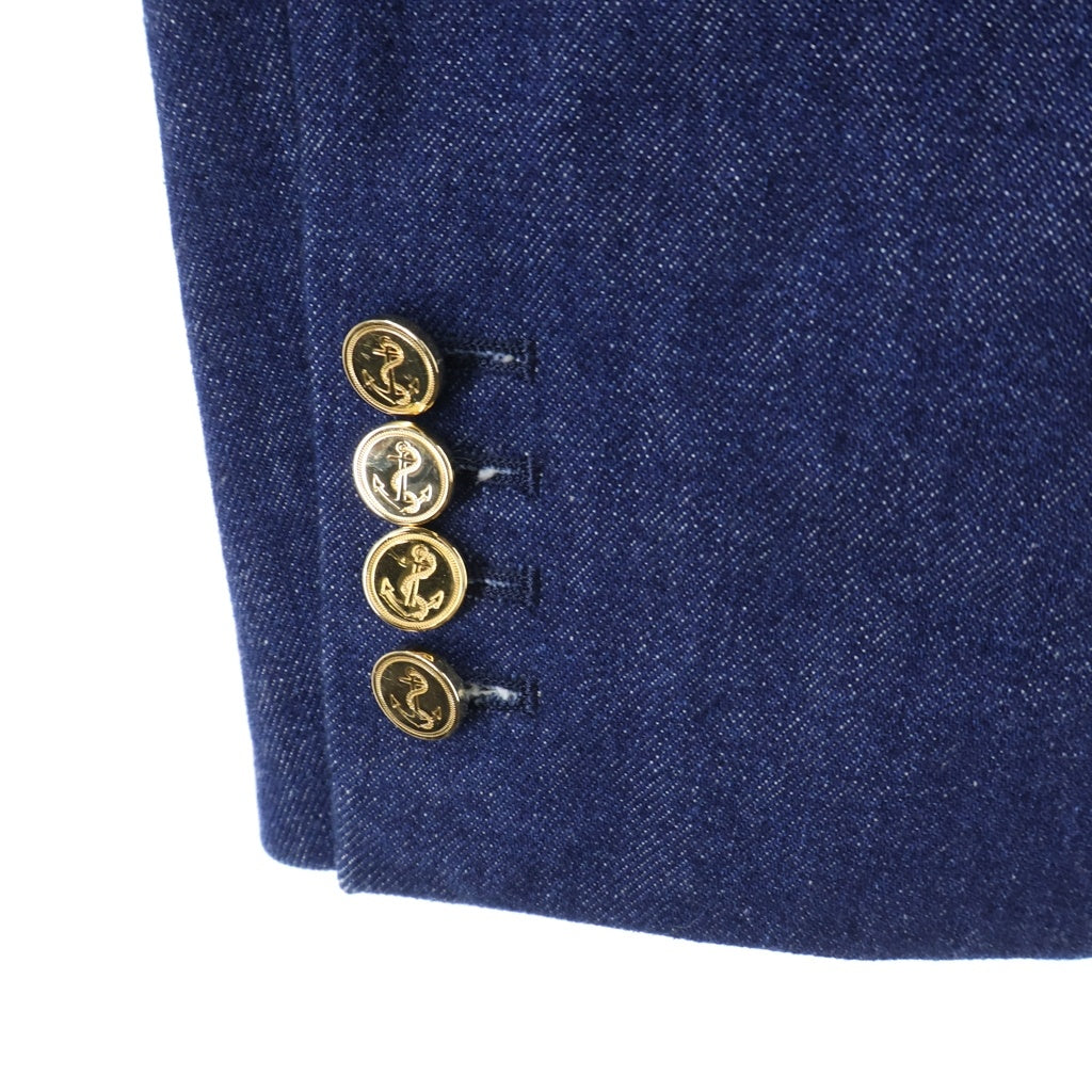 THOM BROWNE(トムブラウン) 21SS クラシック アンコンストラクテッド コットンジャケット インディゴ MJU527A-03028415