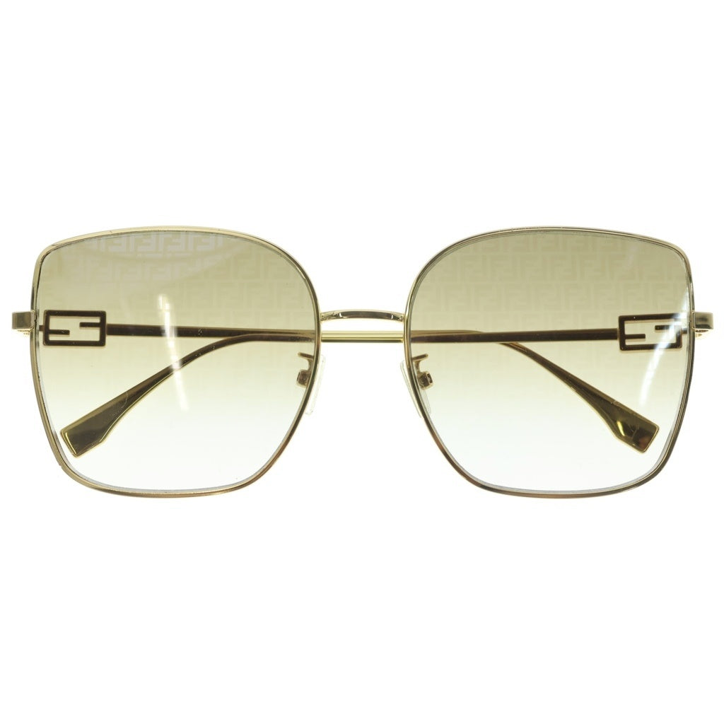 FENDI(フェンディ) Baguette Sunglasses スクエアメタルフレーム バゲット サングラス アイウェア ゴールド FE40013U-31Z
