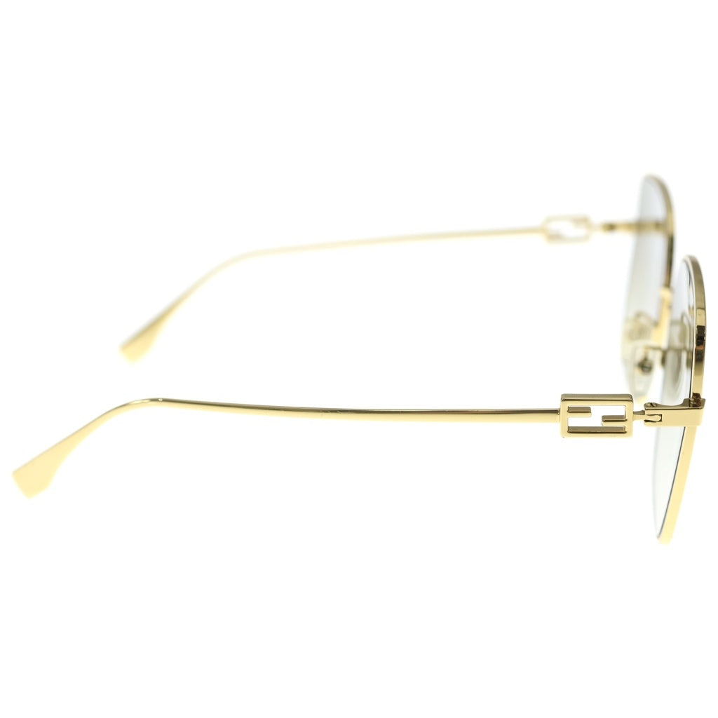 FENDI(フェンディ) Baguette Sunglasses スクエアメタルフレーム バゲット サングラス アイウェア ゴールド FE40013U-31Z