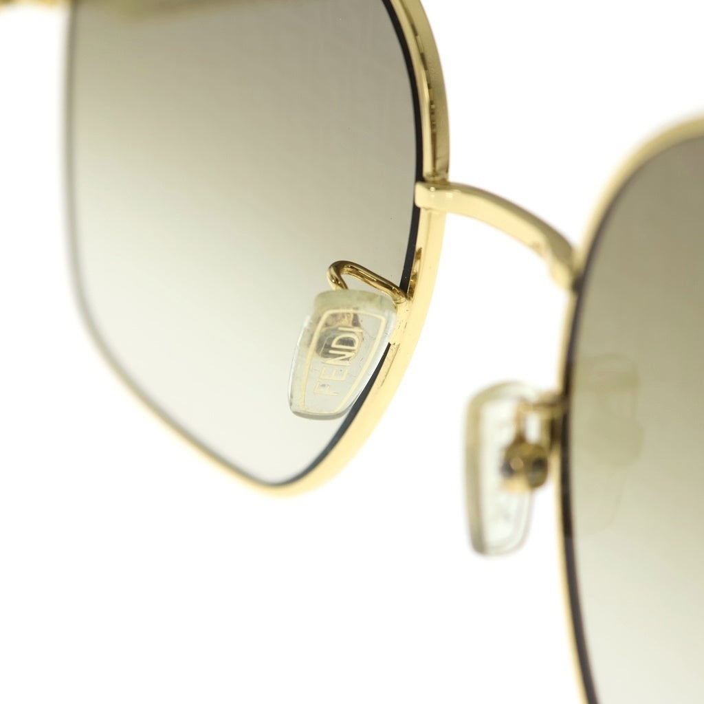 FENDI(フェンディ) Baguette Sunglasses スクエアメタルフレーム バゲット サングラス アイウェア ゴールド FE40013U-31Z
