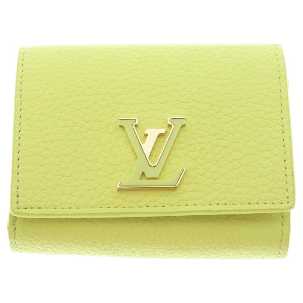 LOUIS VUITTON(ルイヴィトン) ポルトフォイユ・カプシーヌ XS LVロゴ イエロー M68587 レディース