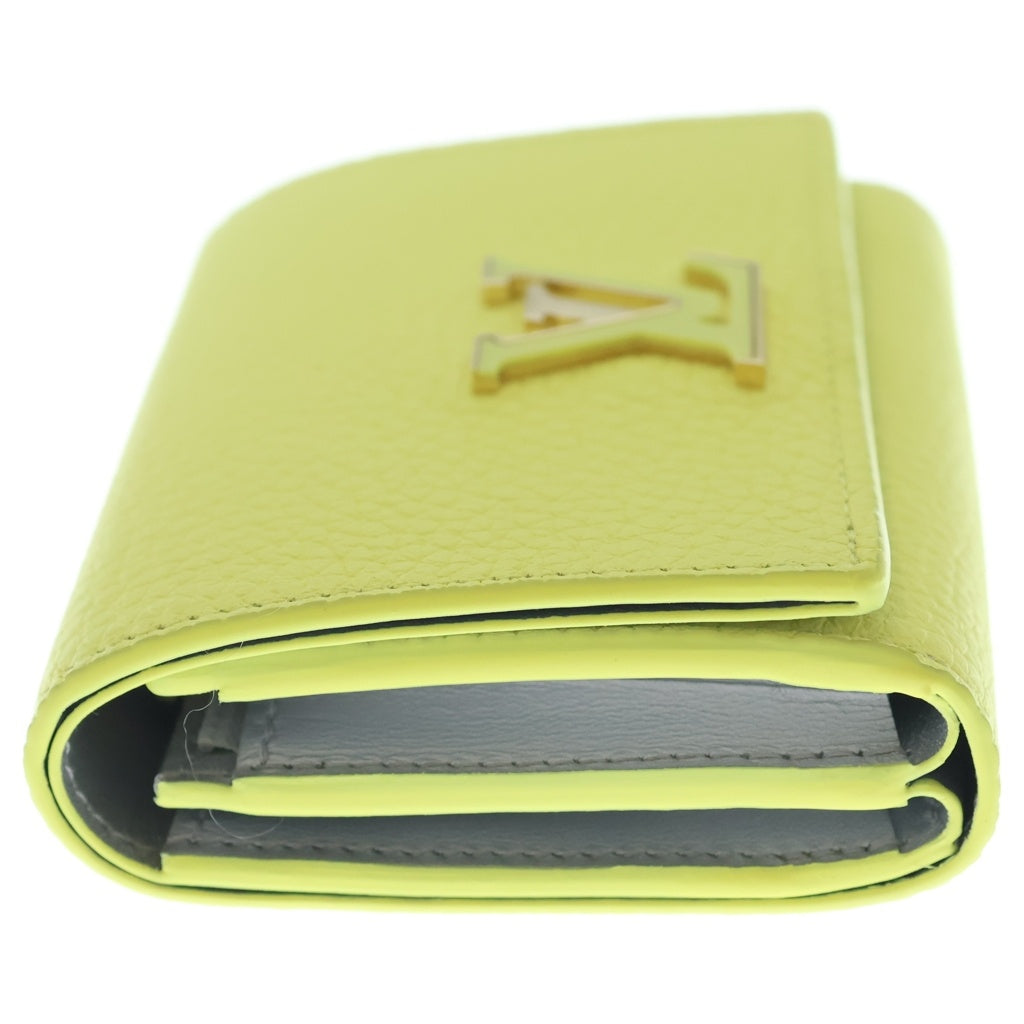 LOUIS VUITTON(ルイヴィトン) ポルトフォイユ・カプシーヌ XS LVロゴ イエロー M68587 レディース