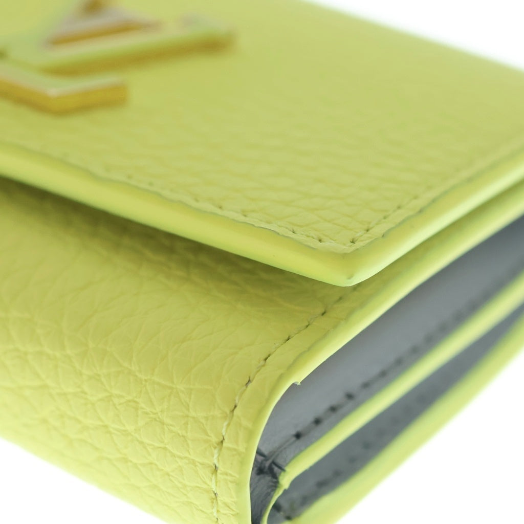 LOUIS VUITTON(ルイヴィトン) ポルトフォイユ・カプシーヌ XS LVロゴ イエロー M68587 レディース