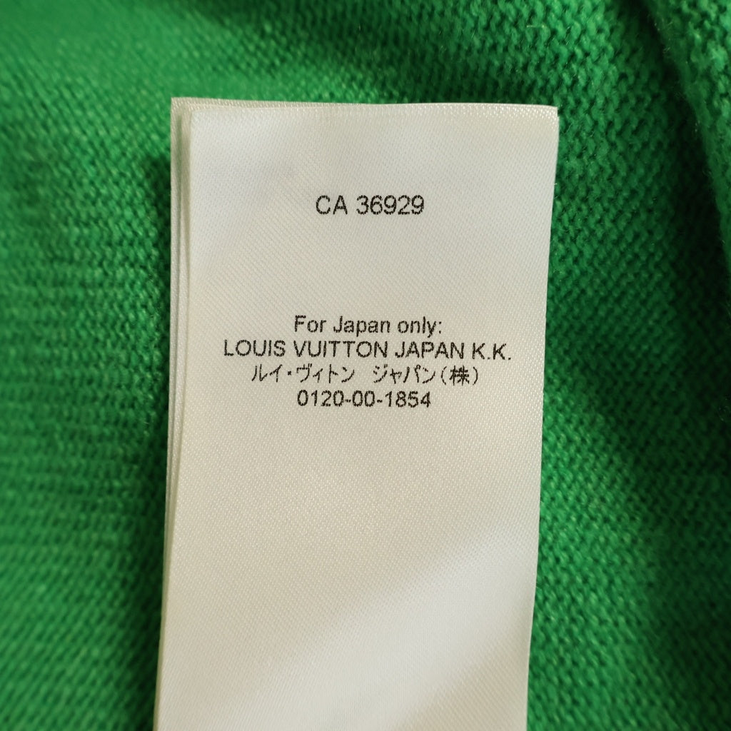 LOUIS VUITTON(ルイヴィトン) 23AW カシミヤインサイドアウトアームロゴ クルーネック長袖ニットセーター グリーン RM231Q GK1 HON44W