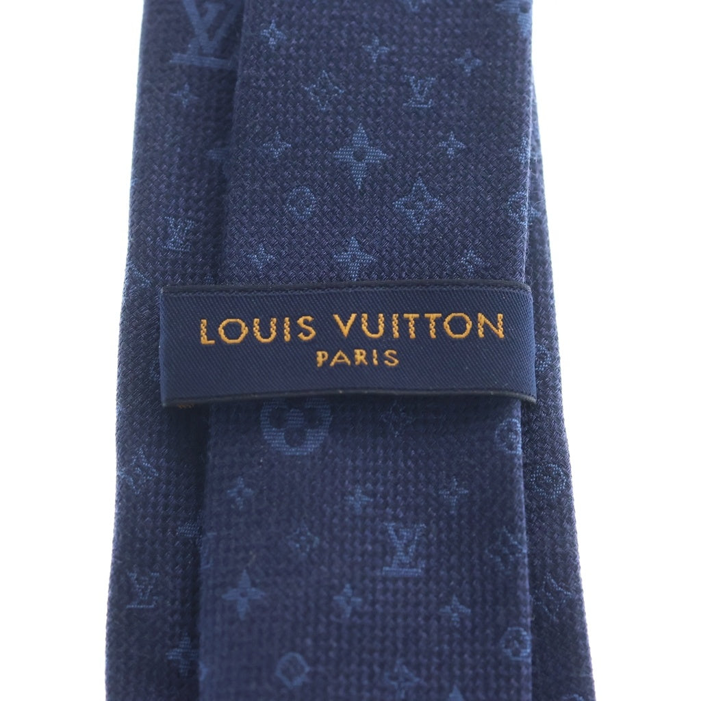 LOUIS VUITTON(ルイヴィトン) タイ クラヴァット モノグラム スターズ 7CM シルク混 ウール混 ネクタイ ネイビー MR3272 M78022