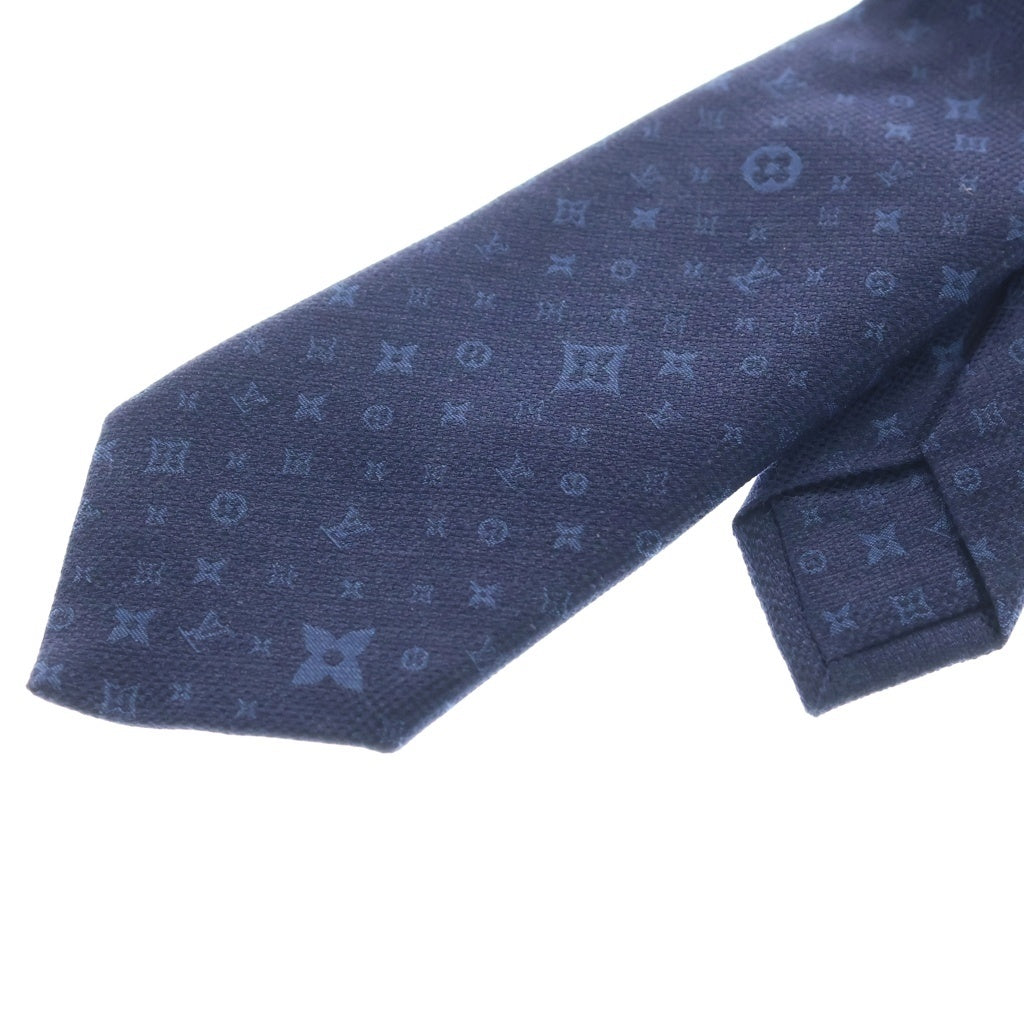 LOUIS VUITTON(ルイヴィトン) タイ クラヴァット モノグラム スターズ 7CM シルク混 ウール混 ネクタイ ネイビー MR3272 M78022
