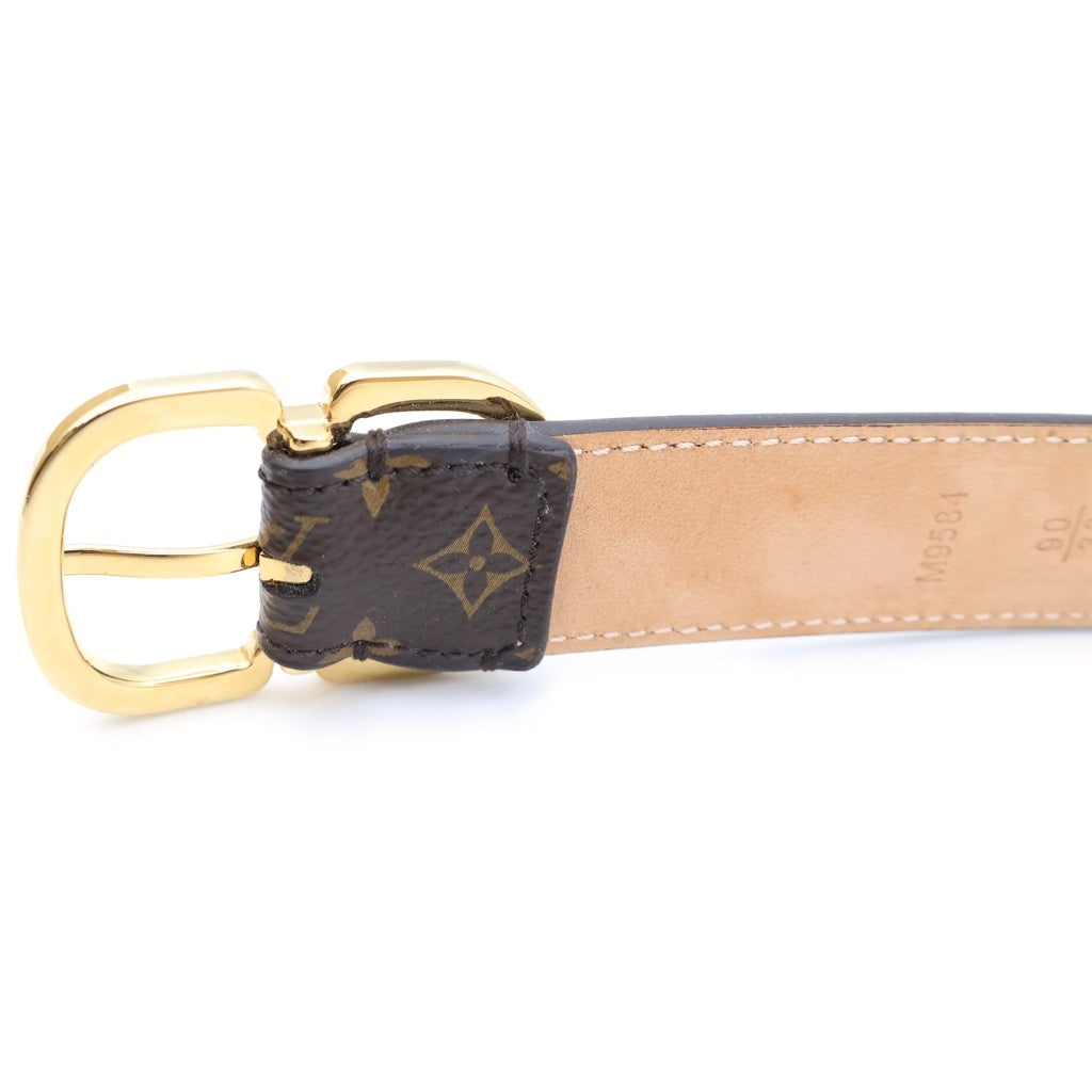 LOUIS VUITTON(ルイヴィトン) モノグラム・ミニ ベルト サンチュール ミニ25MM ブラウン/ゴールド M9584 レディース