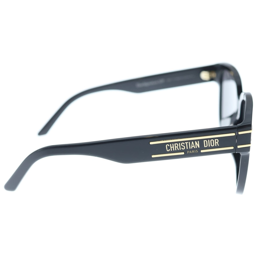 Christian Dior(クリスチャンディオール) SIGNATURE S7F シグネチャー ロゴテンプルサングラス 58□18 145 ブラック/ゴールド レディース