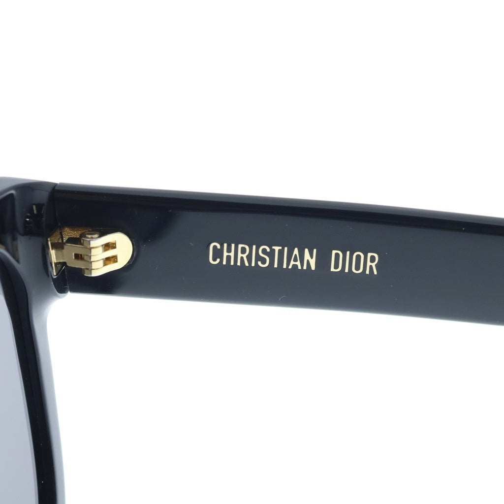 Christian Dior(クリスチャンディオール) SIGNATURE S7F シグネチャー ロゴテンプルサングラス 58□18 145 ブラック/ゴールド レディース