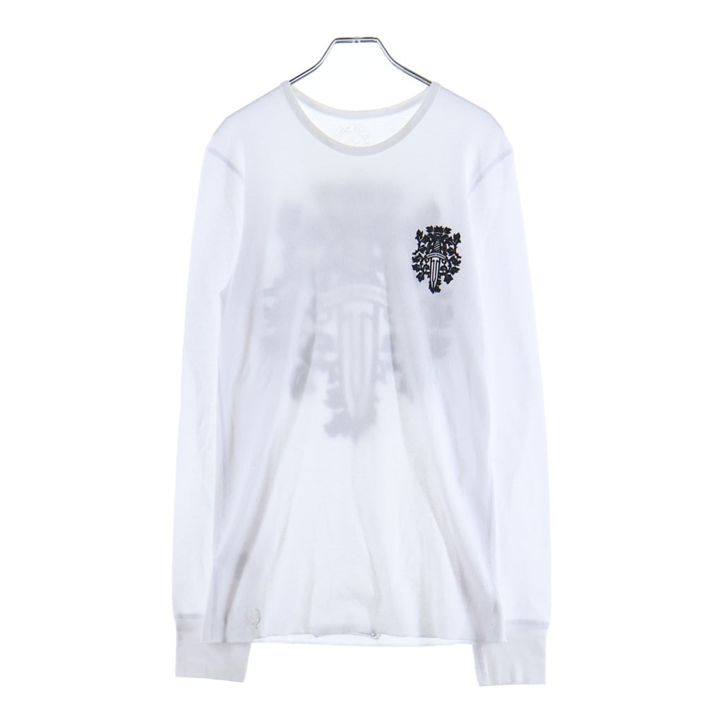 CHROME HEARTS(クロムハーツ) 25SS Vine Dagger Print Thermal Long Sleeve Tee ヴァインダガー プリント クルーネックサーマルクルーネック長袖Tシャツカットソー ロンT ホワイト