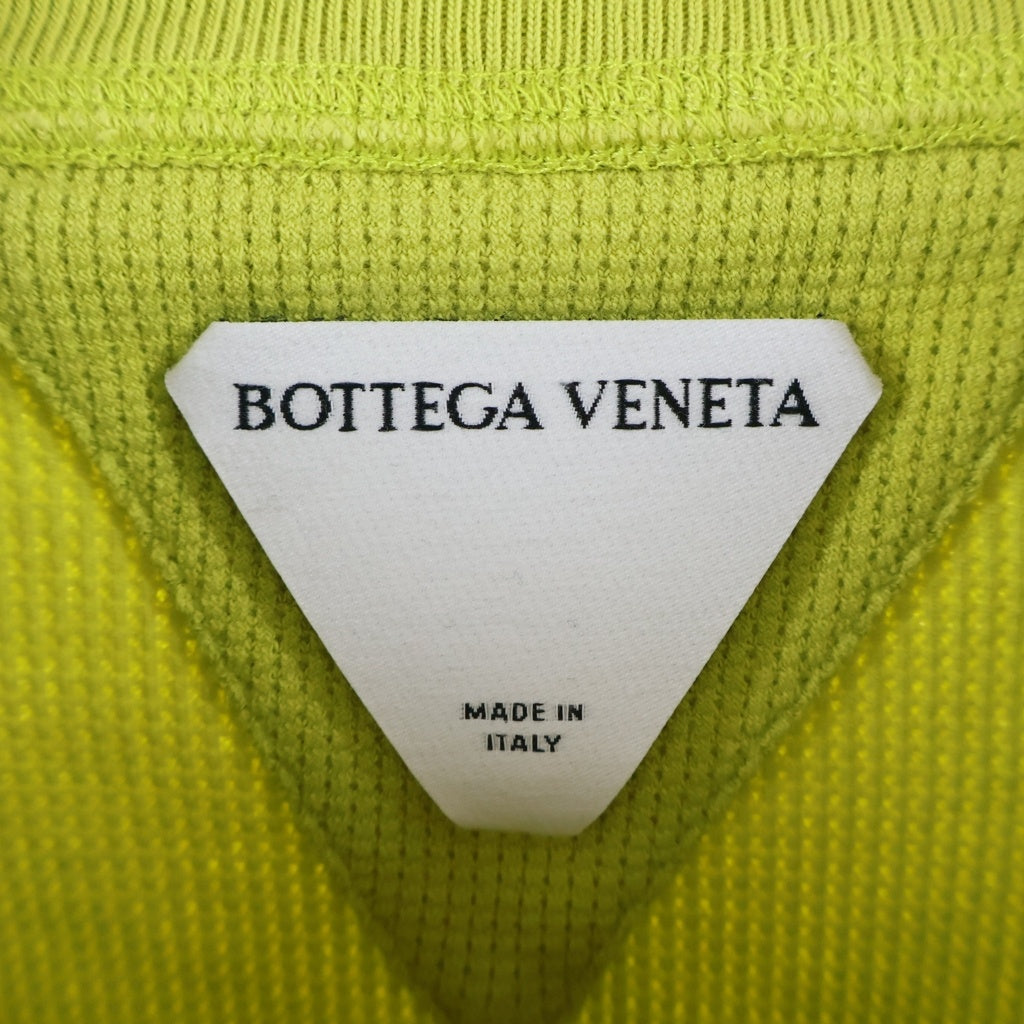 BOTTEGA VENETA(ボッテガヴェネタ) 21SS SWEATER WAFFLE JERSEY OLIVE 649056 VOISO ワッフルジャージー クルーネック長袖Tシャツカットソー ロンT グリーン