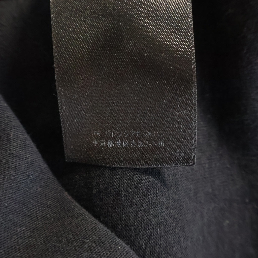 BALENCIAGA(バレンシアガ) 20SS PARIS FLAG REGULAR T-SHIRT 594579 TGV48 パリス フラッグ ロゴ刺繍 クルーネック半袖Tシャツカットソー ブラック