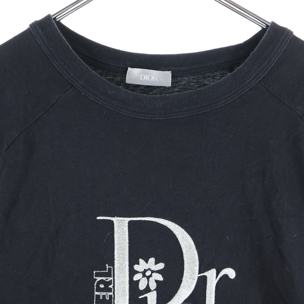 DIOR(ディオール) 23SS ×ERL Relaxed Fit Tee 313J647A0817 イーアールエル ロゴ刺繍リラックスフィットクルーネック半袖Tシャツカットソー ブラック