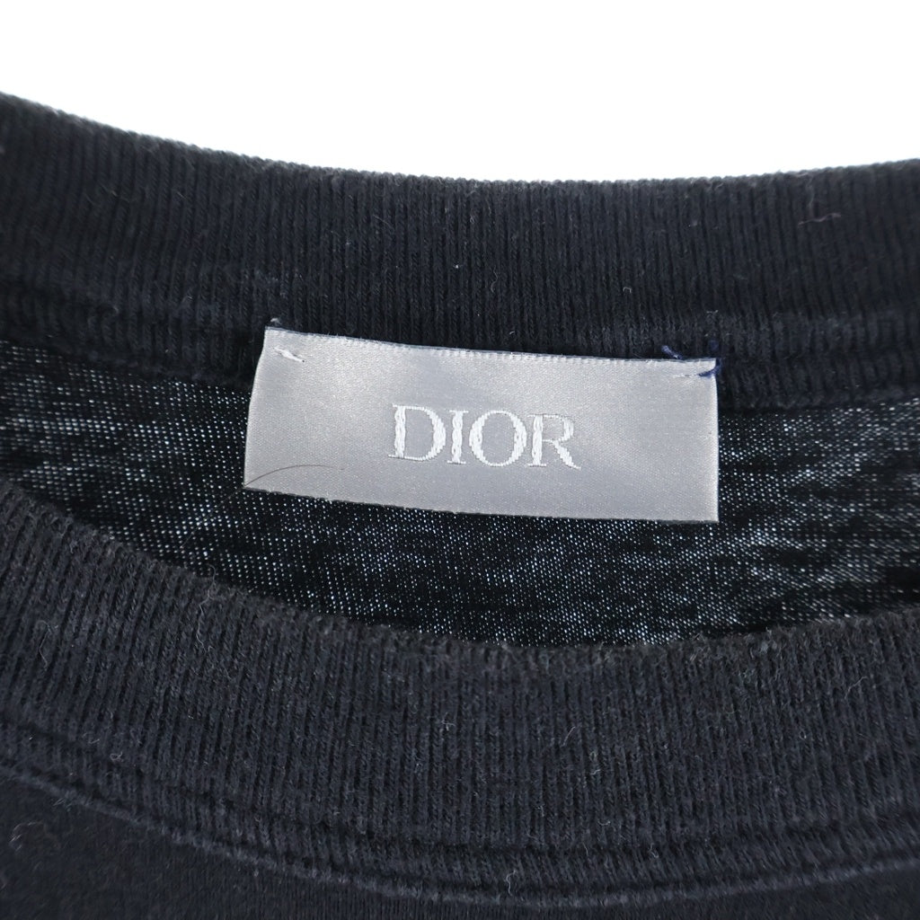 DIOR(ディオール) 23SS ×ERL Relaxed Fit Tee 313J647A0817 イーアールエル ロゴ刺繍リラックスフィットクルーネック半袖Tシャツカットソー ブラック