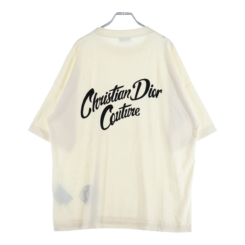 DIOR(ディオール) 24SS Atelier Flocking Logo Print Tee 483M648AT823 アトリエ フロッキーロゴ プリントクルーネック半袖Tシャツカットソー ホワイト