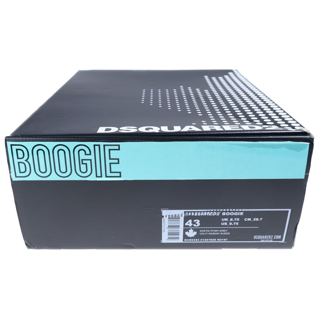 DSQUARED2(ディースクエアード) Altas Boogie メープルリーフ ハイカットスニーカー ベージュ DSQ-SNM0383