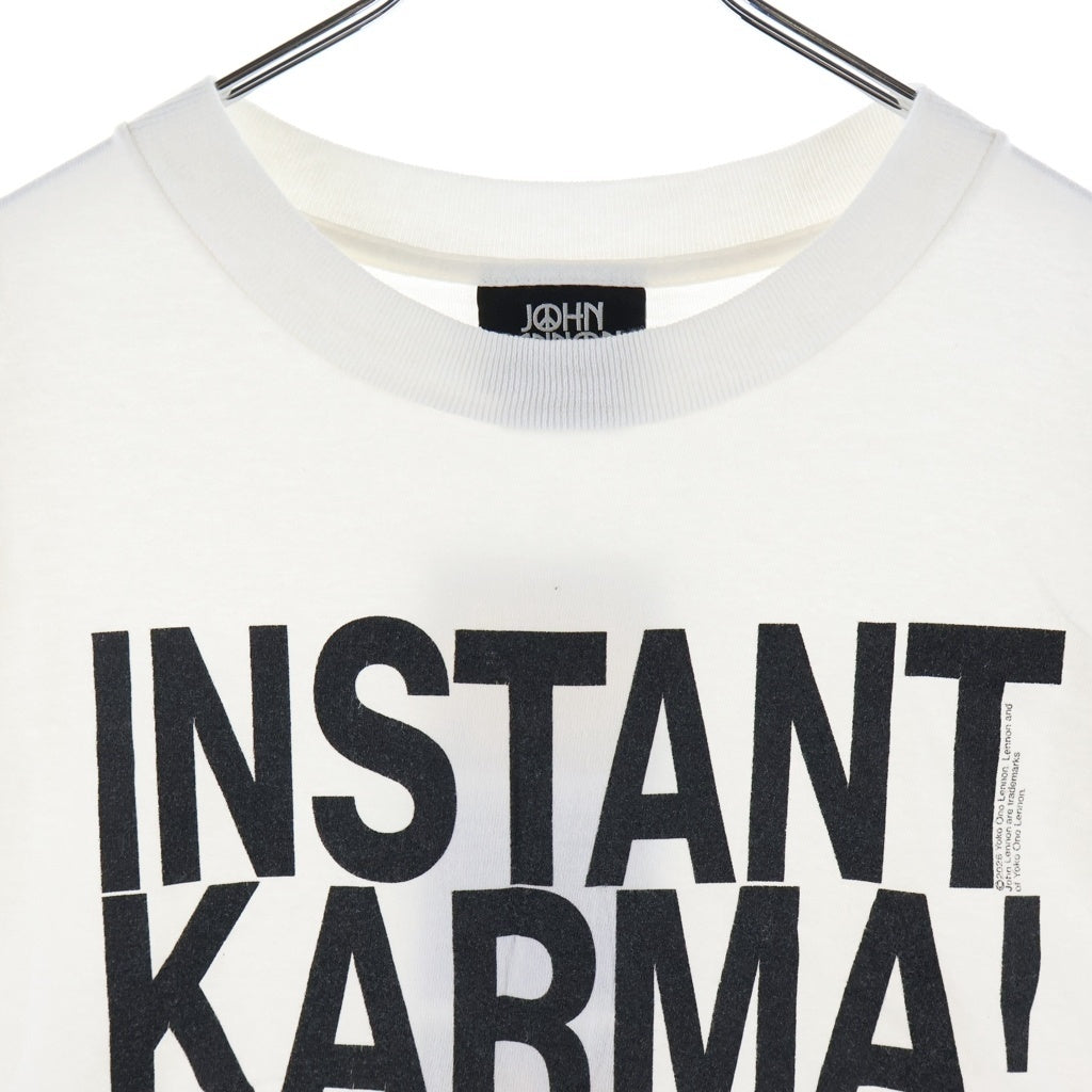 SAINT MICHAEL(セントマイケル) 26SS T-SHIRT/INSTANT KAEMA ジョンレノン クルーネック半袖Tシャツカットソー ホワイト SM-MK8-0000-C26