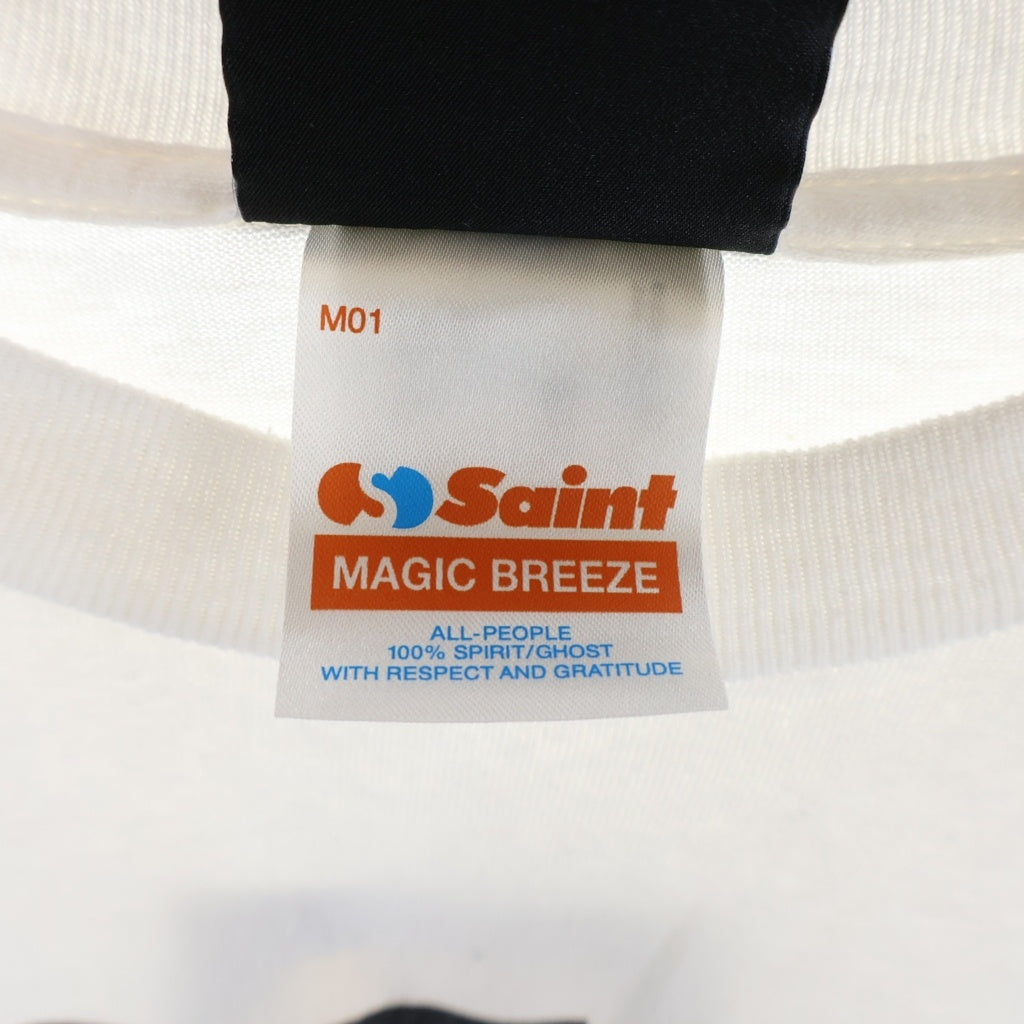 SAINT MICHAEL(セントマイケル) 26SS T-SHIRT/INSTANT KAEMA ジョンレノン クルーネック半袖Tシャツカットソー ホワイト SM-MK8-0000-C26