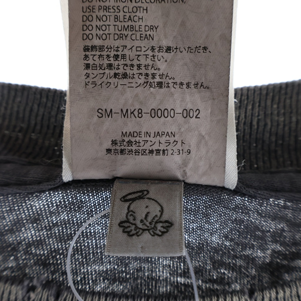 SAINT MICHAEL(セントマイケル) 26SS JESUS SS T-SHIRT ジーザス ユーズド フェード加工 クルーネック半袖Tシャツカットソー ブラック SM-MK8-0000-002