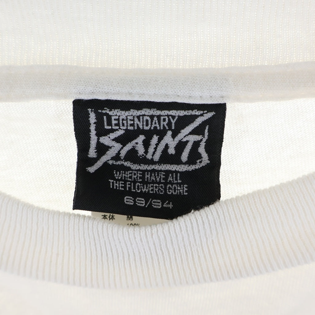 SAINT MICHAEL(セントマイケル) 26SS ×河村康輔 HOLY LOVE プリント クルーネック半袖Tシャツカットソー ホワイト SM-MK8-0000-C08
