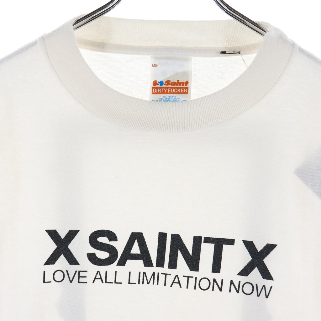 SAINT MICHAEL(セントマイケル) 26SS SAINT X SS T-SHIRT 両面プリント クルーネック半袖Tシャツカットソー ホワイト SM-MK8-0000-011