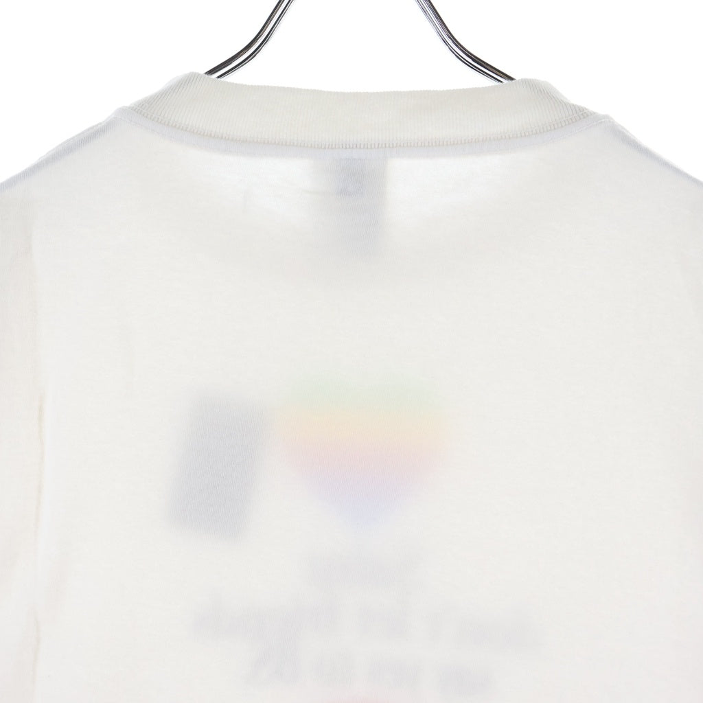 SAINT MICHAEL(セントマイケル) 26SS don't T-SHIRT プリント クルーネック半袖Tシャツカットソー ホワイト SM-MK1-0000-014
